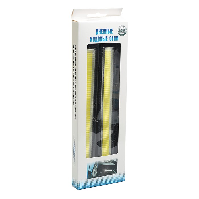 Ходовые огни KS, KS-10155 COB, (COB-светодиод), провода, черный корпус, 210х10х32мм, 2шт.