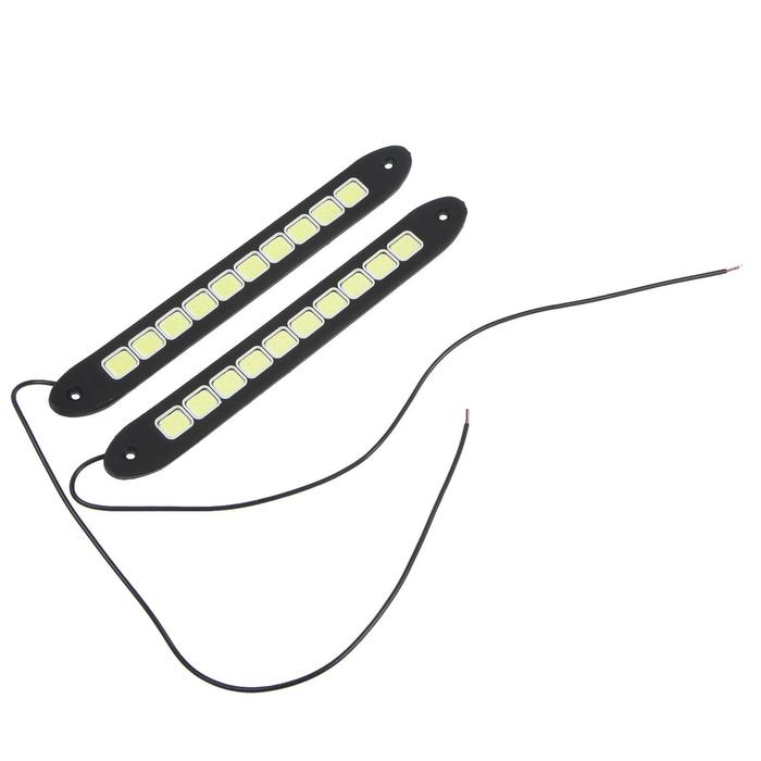 Ходовые огни KS, KS-262 FLC, (10 COB-светодиод.), 3Вт, гибкий черн. корпус,260х6х30мм, 2шт. 332800