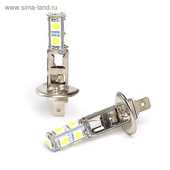 Лампа светодиодная KS, H1, 9 SMD 5050 диодов, 12 В, белая лампа светодиодная т10 w2 1 9 5d белая 2 smd 5630 линза керамика 12в