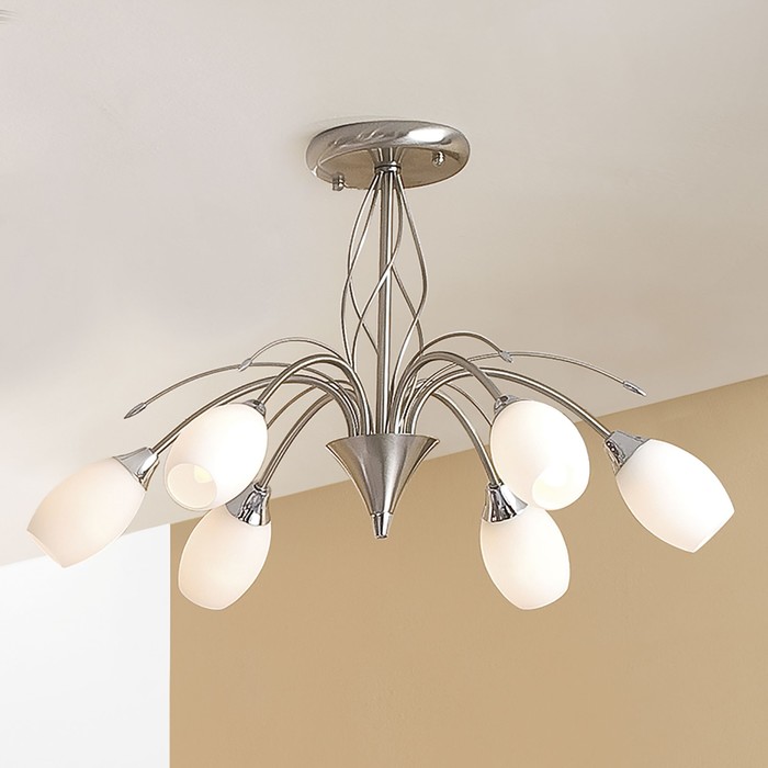 Люстра Pacila 6x60Вт E14 хром 31x42x31см