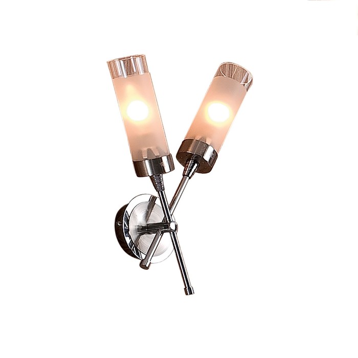 Бра "Компакто" 2x60Вт E14 хром 18x18x26см