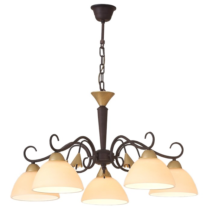 Люстра "Хеликс" 5x100Вт E27 коричневый 40x33x20см