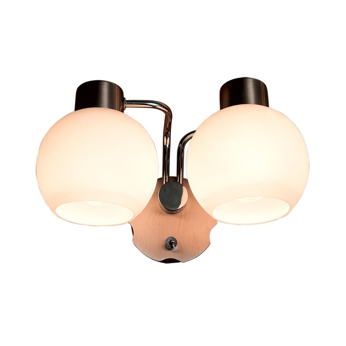 Бра "Форта" 2x60Вт E14 хром 25x16x20см