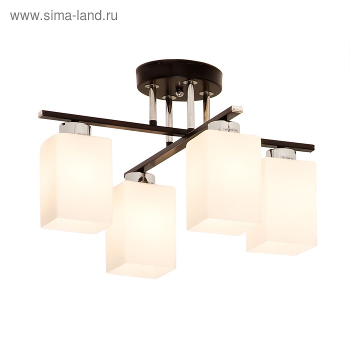 

Люстра «Оккама», 4x75Вт E27, хром, венге 39x39x21 см