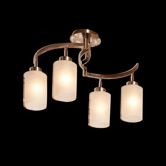 Люстра "Болеро" 4x75Вт E27 хром 43x30x20см