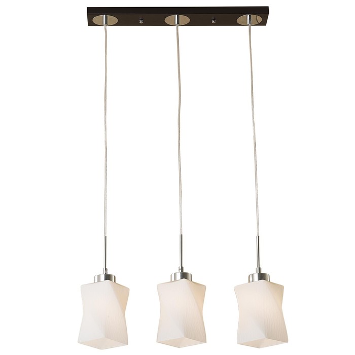 Светильник "Болеро" 3x75Вт E27 хром, венге 53x23,5x15см