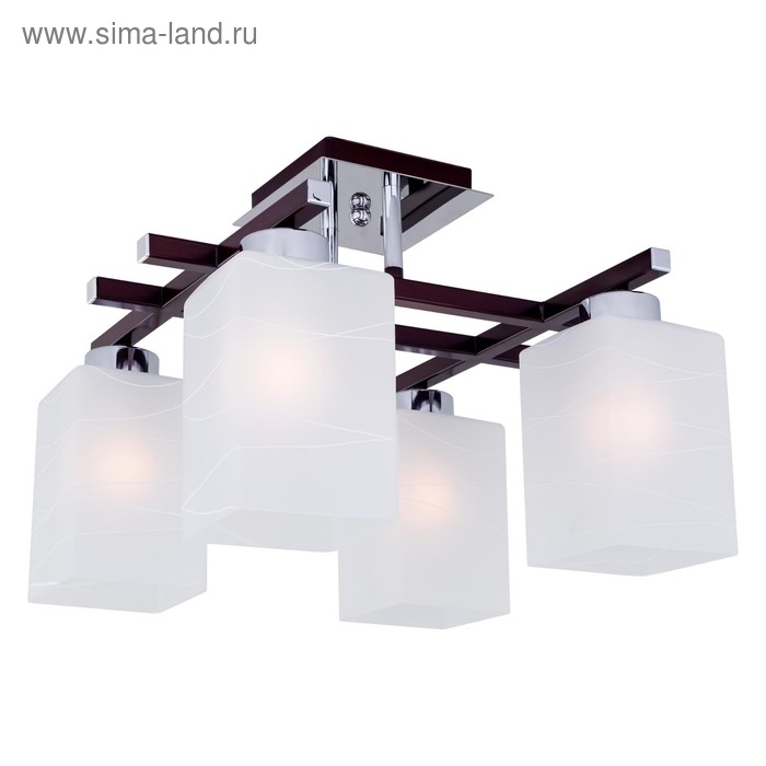

Люстра «Отто», 4x75Вт E27, хром, венге 39x39x23 см