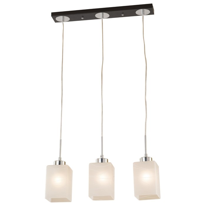 Светильник "Маркус" 3x75Вт E27 хром, венге 52,5x22x14см