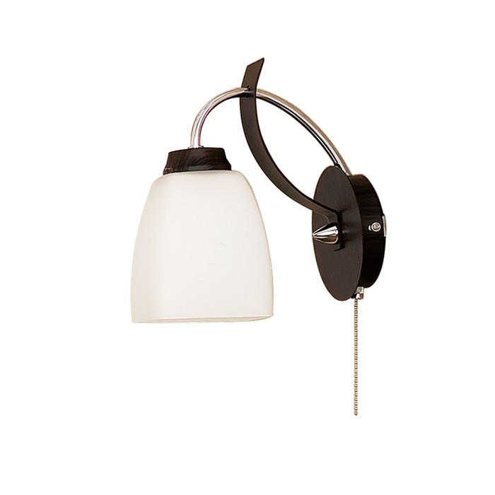 Бра "Астро" 1x75Вт E27 хром, венге 23x17,5x20см