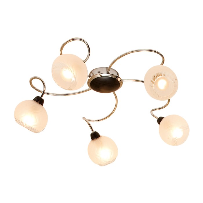 Люстра "Оскар" 5x60Вт E14 хром, венге 39x32x13,5см