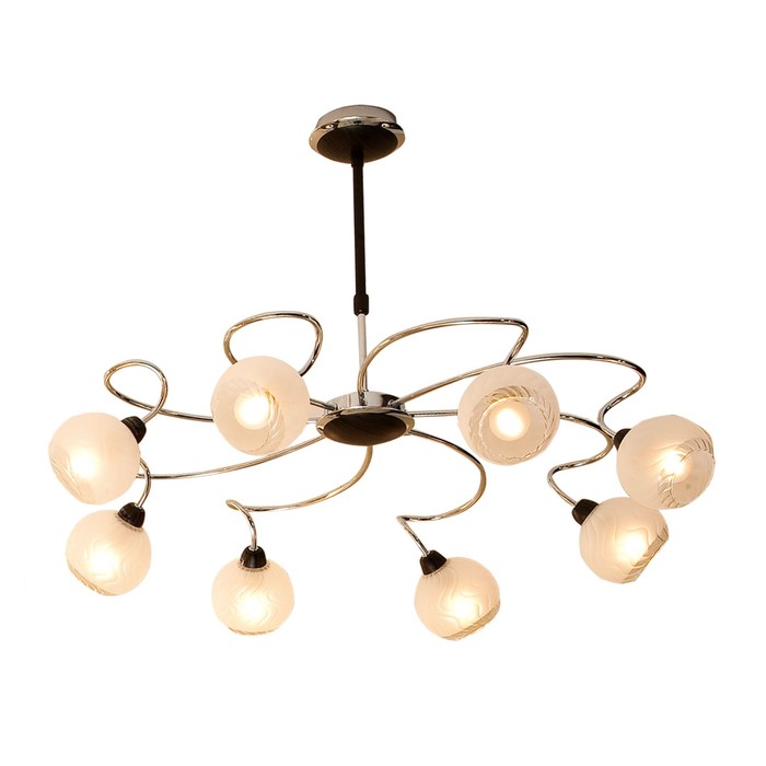 Люстра "Оскар" 8x60Вт E14 хром, венге 59,5x33x18,5см