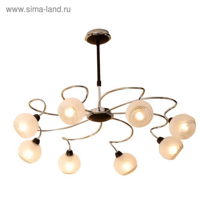 Люстра Оскар 8x60Вт E14 хром венге 595x33x185см 9020₽