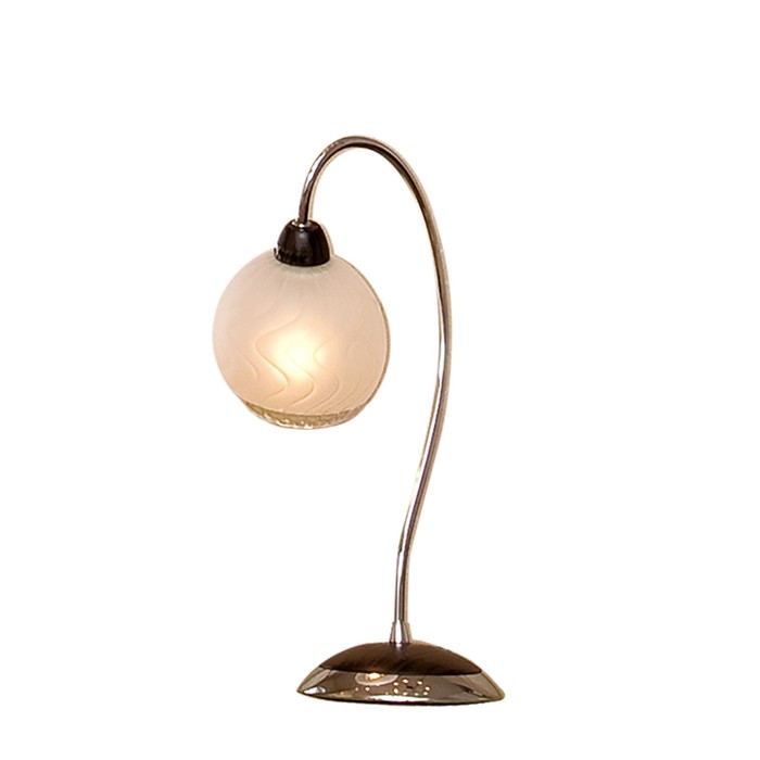 Настольная лампа "Оскар" 1x60Вт E14 хром, венге 19,5x13x34,5см