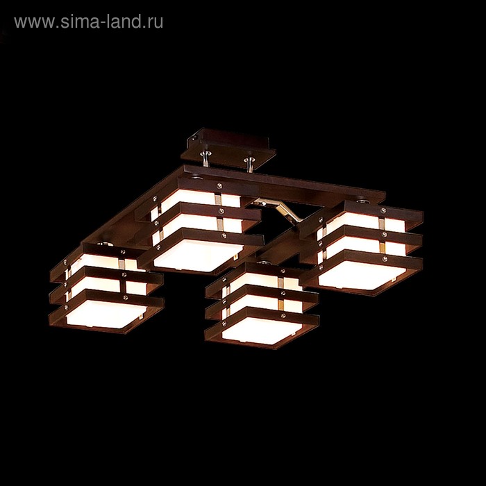 

Люстра «Крокус», 4x60Вт E14, коричневый 38x37,5x22 см