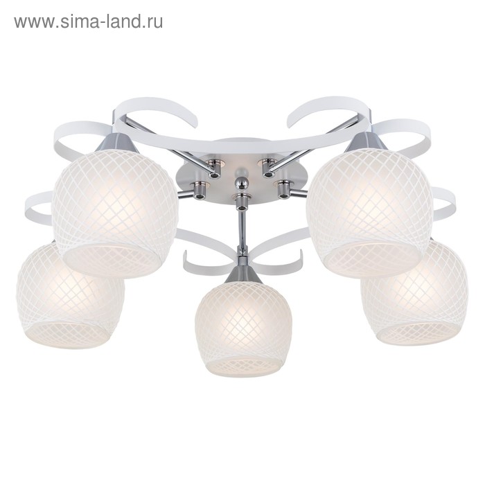 Люстра Ариста 5x75Вт E27 белый хром 52x22x535см 8490₽