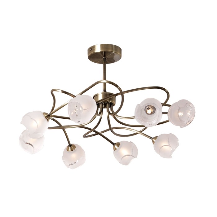 Люстра "Сюзи" 8x40Вт G9 бронза 53x53x18см