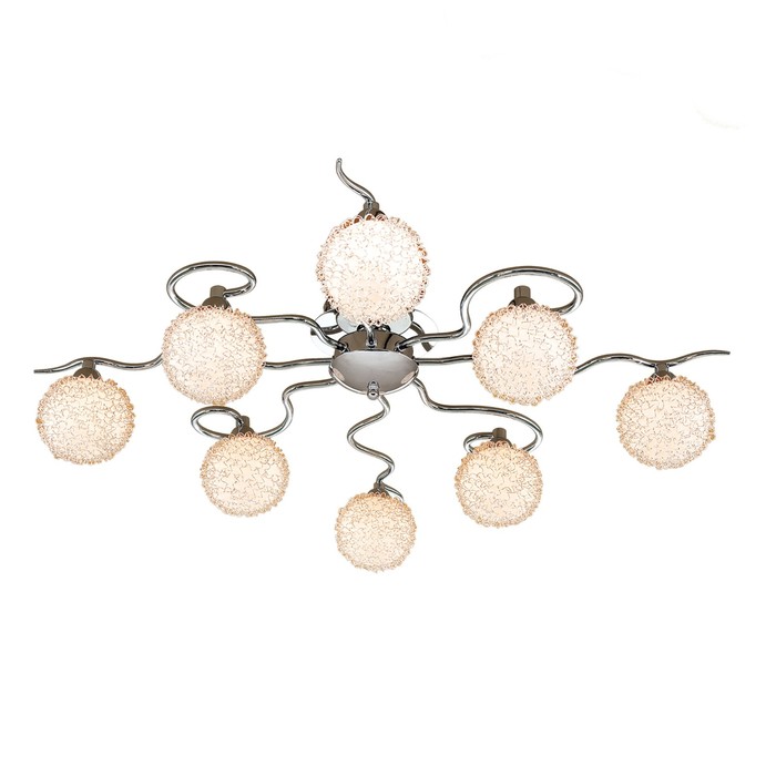 Люстра "Ода" 8x40Вт G9 хром 53x53x14см