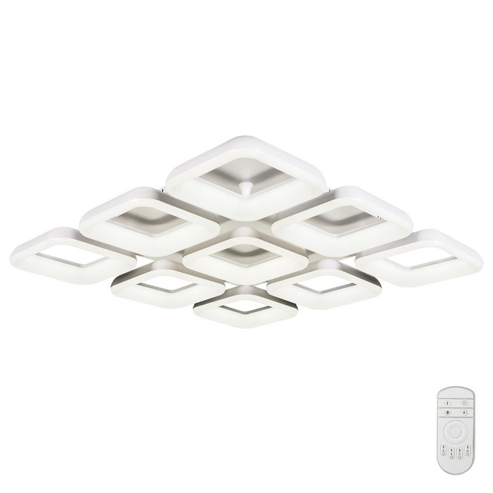 Люстра "Монка" 108Вт LED хром 92x92x17см