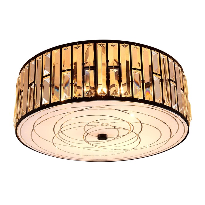 Люстра "Спарк" 7x75Вт E27 черный 55x55x27см