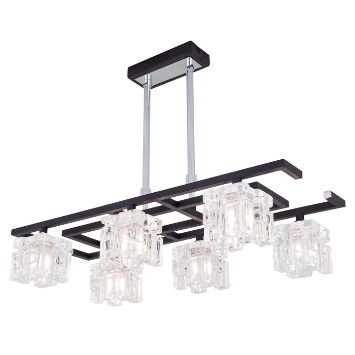 Люстра "Айс" 6x40Вт G9 черный 60x28x17см