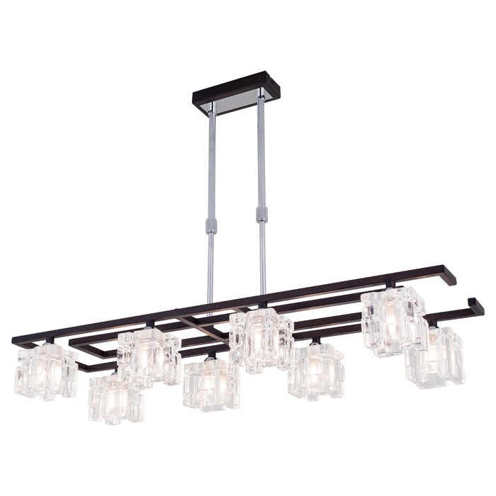 Люстра "Айс" 8x40Вт G9 черный 81x28x16см