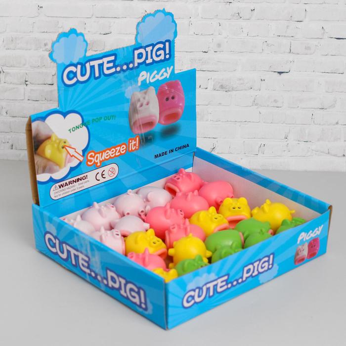 Мялка "Свинка", цвета МИКС