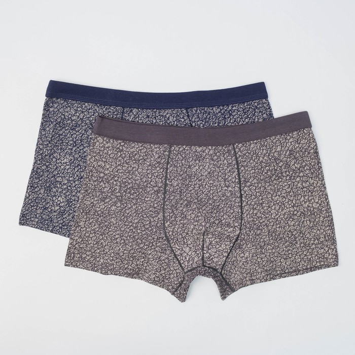 Набор мужских боксеров (2 шт) А-04 цвет синий/серый, р-р 56-58
