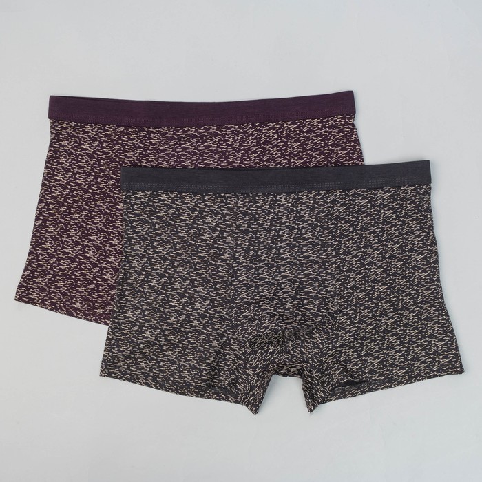 Набор мужских боксеров (2 шт) В-13 цвет фиолетовый/серый, р-р 56-58
