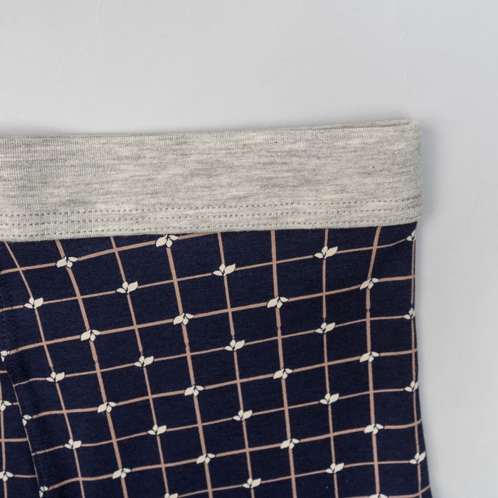 Набор мужских боксеров (2 шт) В-01 цвет синий/серый, р-р 48-50