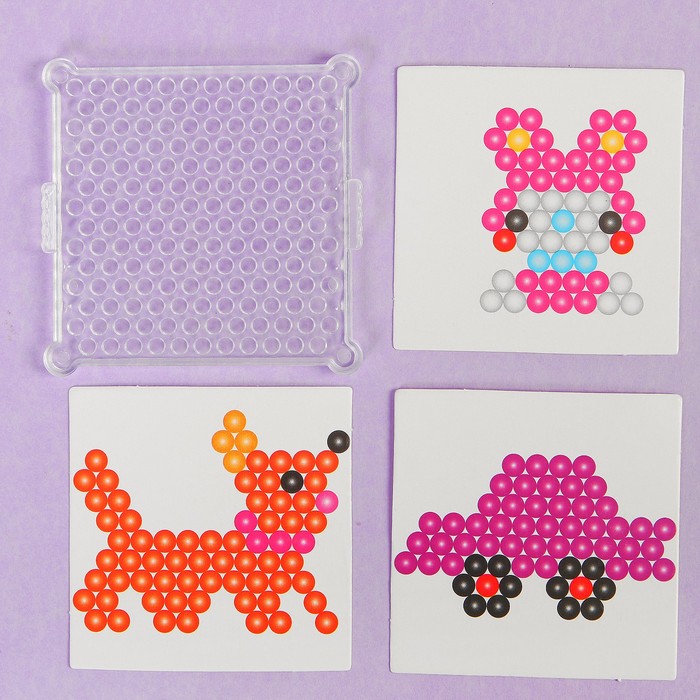 Аква мозаика - создай брелок "Машина, собака, зайка"