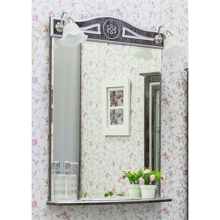 Зеркало Адель 65 венге/патина серебро