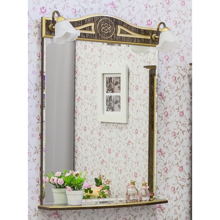 Зеркало Адель 65 венге/патина золото