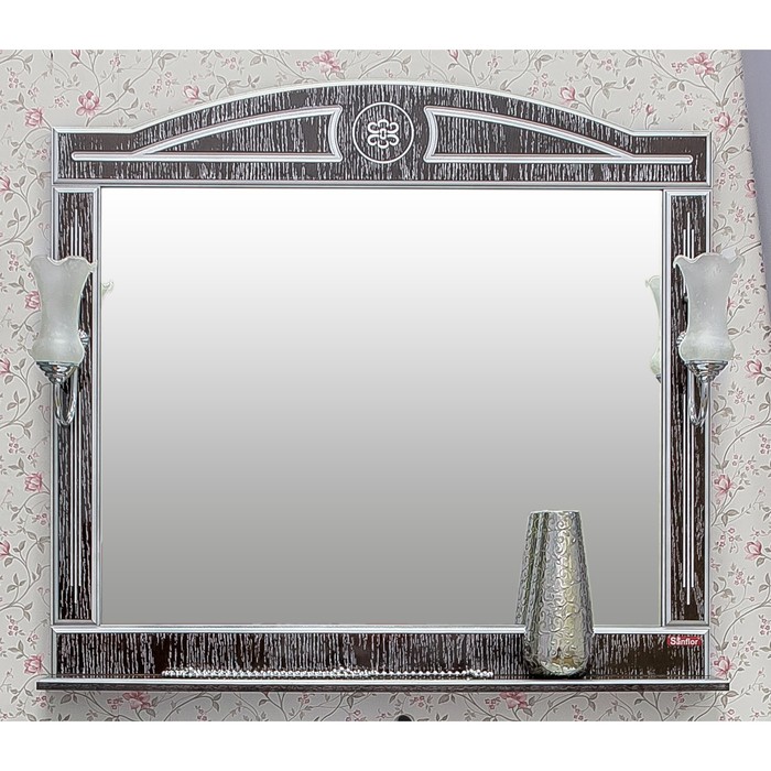 Зеркало Адель 100 венге/патина серебро