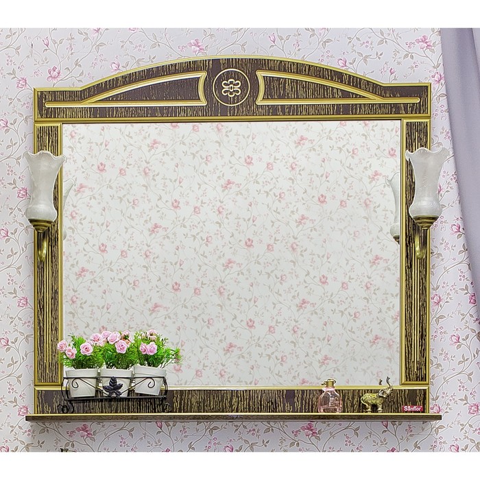 Зеркало Адель 100 венге/патина золото