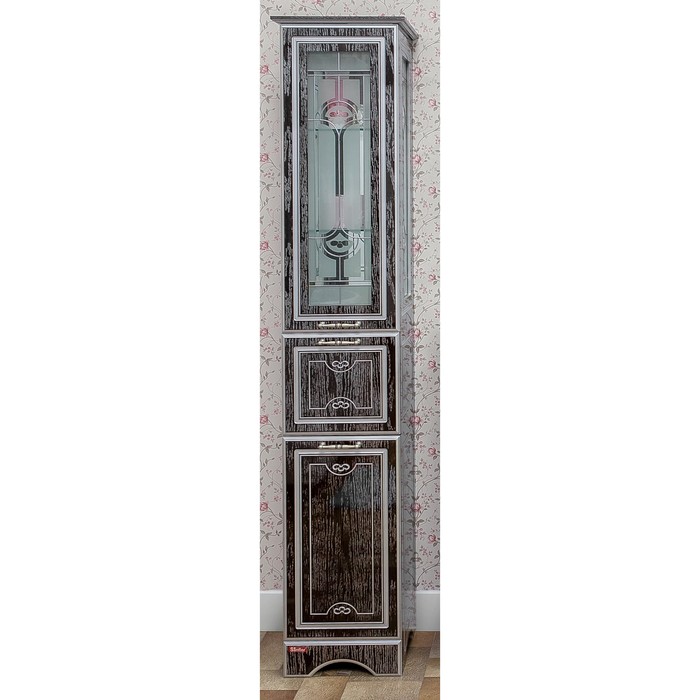 Пенал Адель венге/патина серебро, правый