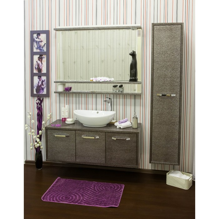 Пенал Румба I венге/патина серебро (1а дверца), левый