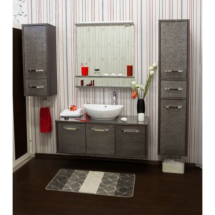 Пенал Румба III венге/патина серебро (3и дверцы), правый