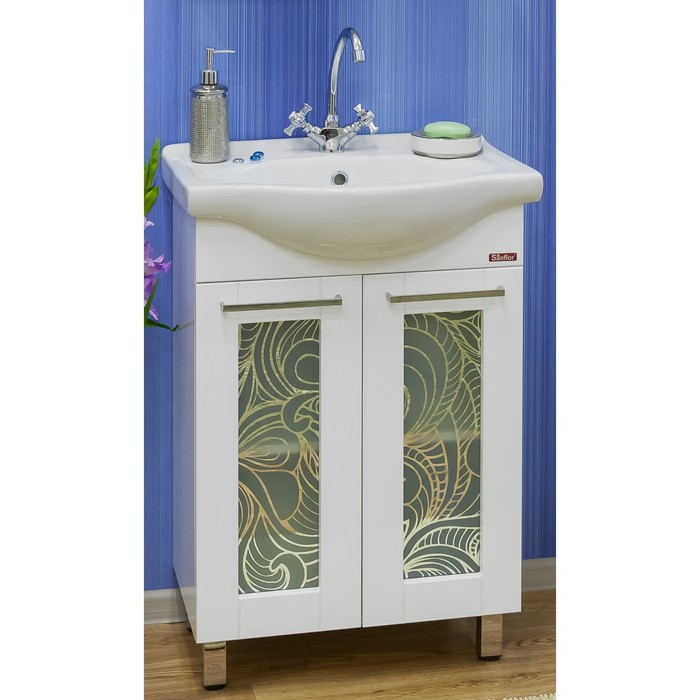 Тумба Валетта 60  с раковиной Селигер 60