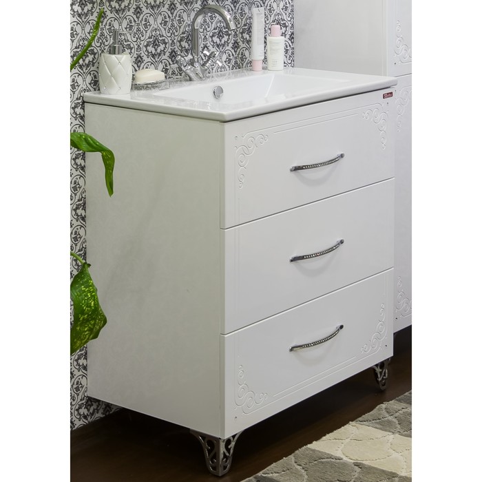 Тумба Венеция 75 с раковиной Quadro 75