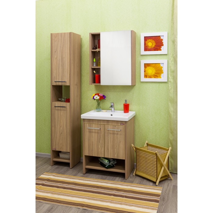 Шкаф-зеркало Мехико 60 швейцарский вяз, левый