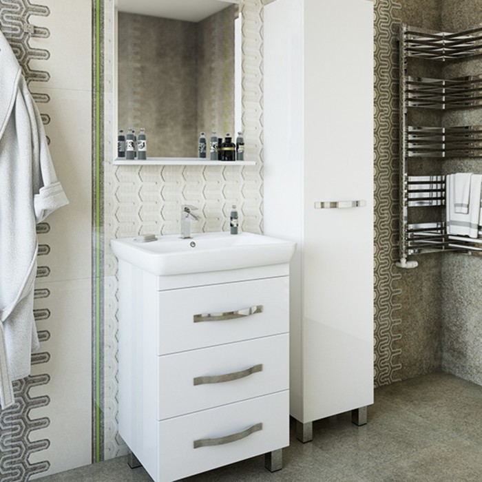 Тумба Одри 60/2 (напольная) с раковиной Тигода 60