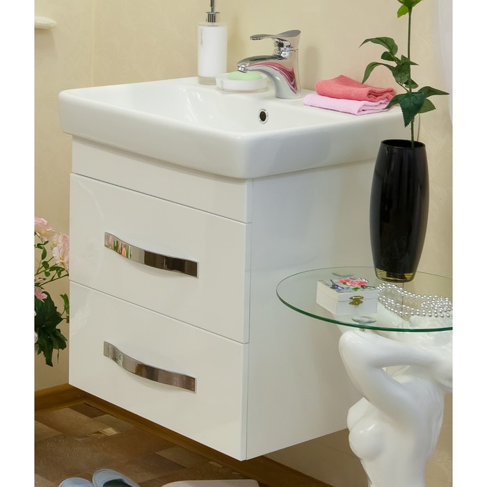 Тумба Одри 70 (подвесная) с раковиной Тигода 70