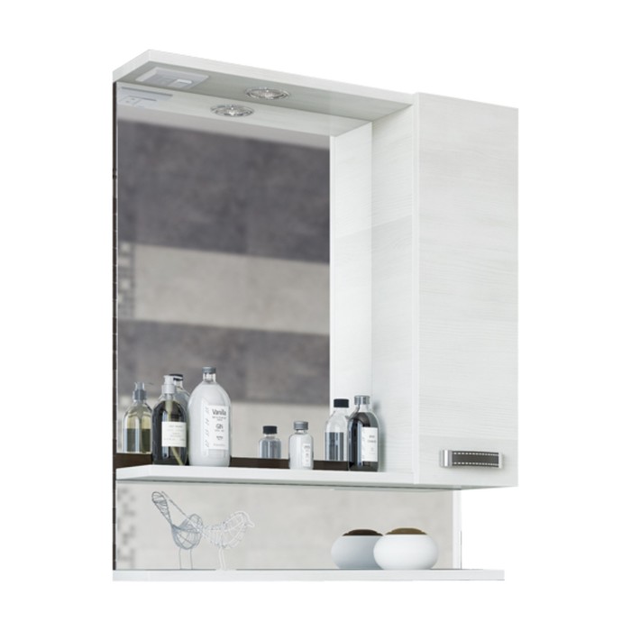 Шкаф-зеркало Техас 60 венге/северное дерево светлое, правый