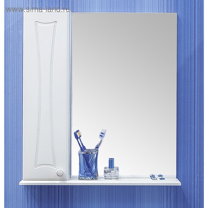 Шкаф-зеркало Карина 45, левый, 14 х 47 х 70 см