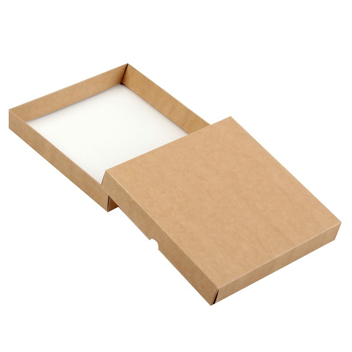 Коробочка бурая 19 х 19 х 3 см