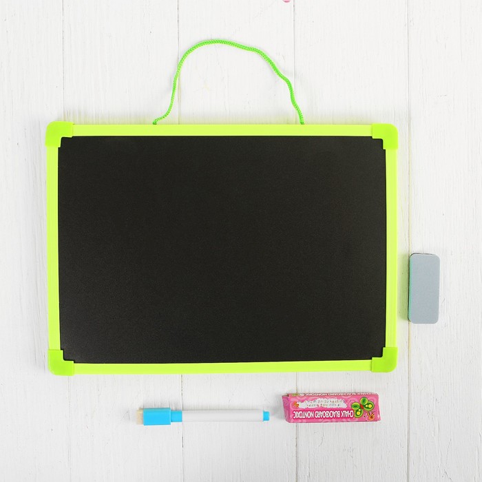 Доска для рисования магнитная с русским алфавитом и аксессуарами 30*22*1,5см L787-H27372-1