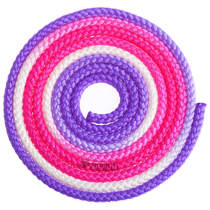 Скакалка PASTORELLI MULTICOLOR Patrasso, FIG, цвет белый-фуксия-сереневый