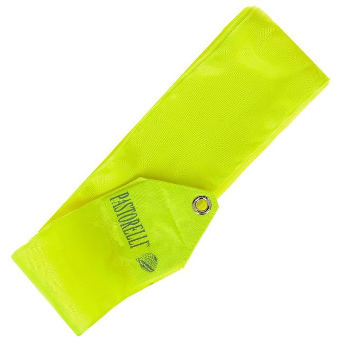 Лента гимнастическая PASTORELLI одноцветная 6 м FIG, жёлтый флуоресцентный