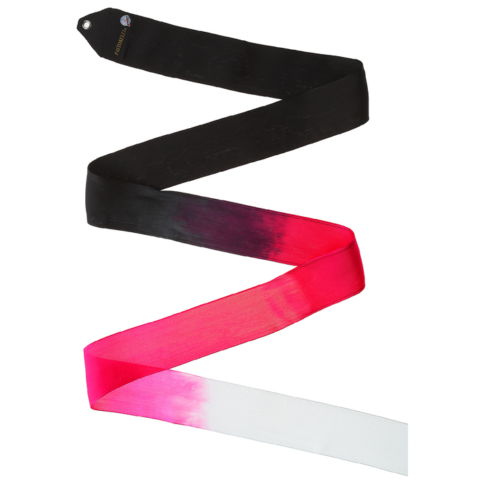 Лента гимнастическая, многоцветная Pastorelli 5м FIG чёрно-малиново-белый