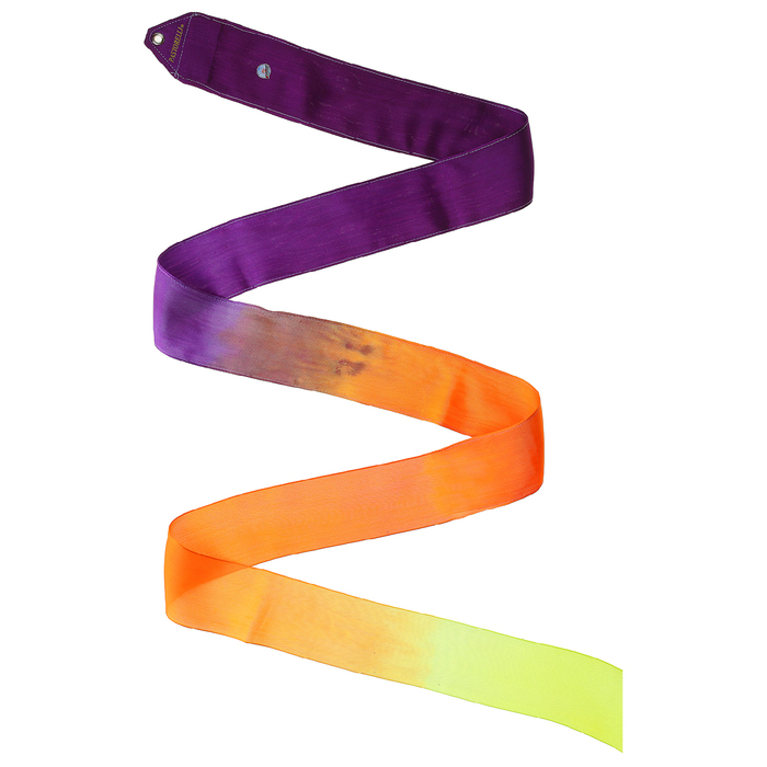 Лента гимнастическая, многоцветная Pastorelli 6 м фиолетово-оранжевый-жёлтый FIG